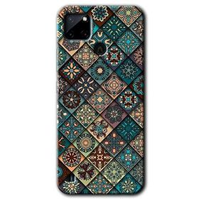 Realme C21 Mat Mandala Baskılı Uyumlu Silikon Kılıf