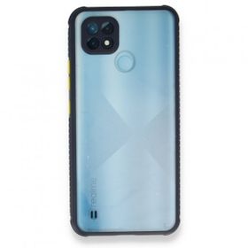 Realme C21 Miami Şeffaf Silikon Lacivert Kılıf