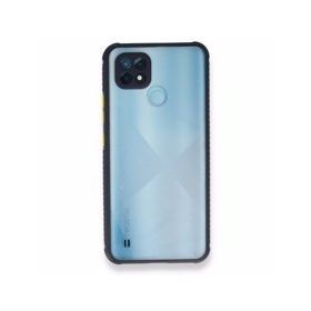 Realme C21 Miami Şeffaf Silikon Lacivert Kılıf