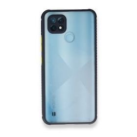Realme C21 Miami Şeffaf Silikon Lacivert Kılıf