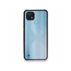 Realme C21 Miami Şeffaf Silikon Siyah Kılıf