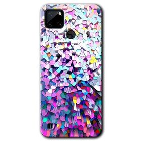 Realme C21 Mosaic Fragments Colorfull Baskılı Uyumlu Silikon Kılıf
