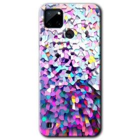 Realme C21 Mosaic Fragments Colorfull Baskılı Uyumlu Silikon Kılıf