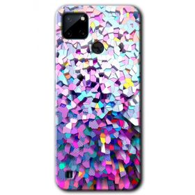 Realme C21 Mosaic Fragments Colorfull Baskılı Uyumlu Silikon Kılıf