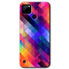 Realme C21 Multi Oblique Baskılı Uyumlu Silikon Kılıf