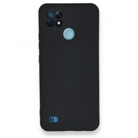 Realme C21 Nano İçi Kadife Silikon Lacivert Kılıf