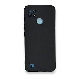 Realme C21 Nano İçi Kadife Silikon Lacivert Kılıf