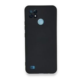 Realme C21 Nano İçi Kadife Silikon Lacivert Kılıf