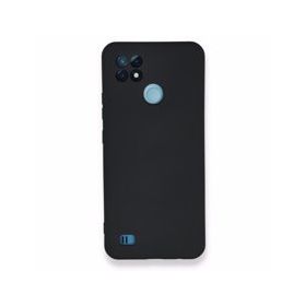 Realme C21 Nano İçi Kadife Silikon Lacivert Kılıf