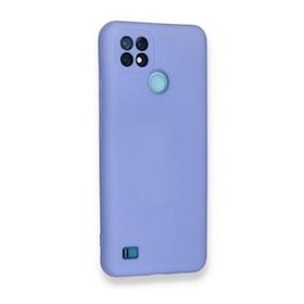 Realme C21 Nano İçi Kadife Silikon Lila Kılıf