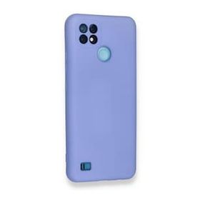 Realme C21 Nano İçi Kadife Silikon Lila Kılıf
