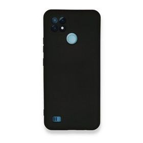 Realme C21 Nano İçi Kadife Silikon Siyah Kılıf