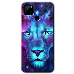 Realme C21 Neon Lion Baskılı Uyumlu Silikon Kılıf
