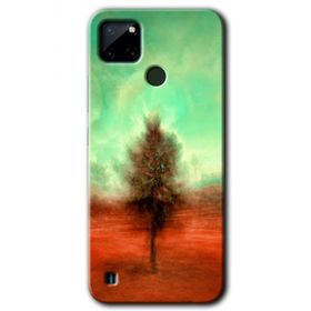 Realme C21 Outlines Paint Baskılı Uyumlu Silikon Kılıf