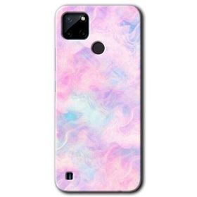 Realme C21 Pembe Duman Baskılı Uyumlu Silikon Kılıf