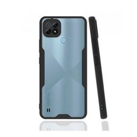 Realme C21 Platin Silikon Siyah Kılıf