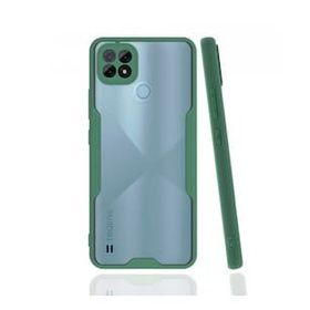 Realme C21 Platin Silikon Yeşil Kılıf
