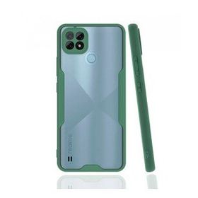 Realme C21 Platin Silikon Yeşil Kılıf