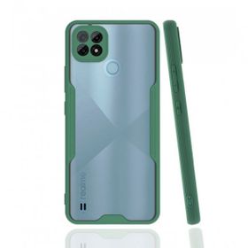 Realme C21 Platin Silikon Yeşil Kılıf