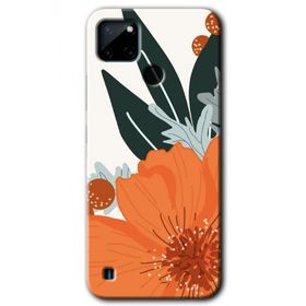 Realme C21 Portakal Çiçeği Baskılı Uyumlu Silikon Kılıf