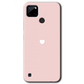Realme C21 Sade Kalp Baskılı Uyumlu Silikon Kılıf