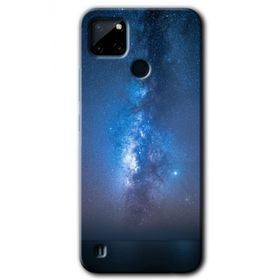 Realme C21 Samanyolu Baskılı Uyumlu Silikon Kılıf