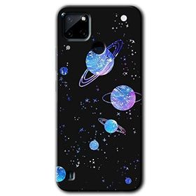 Realme C21 Samanyolu Galaksi Baskılı Uyumlu Silikon Kılıf