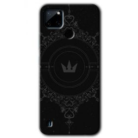 Realme C21 Siyah Mandala 1 Baskılı Uyumlu Silikon Kılıf