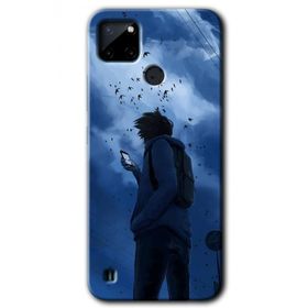 Realme C21 Sonbahar Yalnızlığı Baskılı Uyumlu Silikon Kılıf