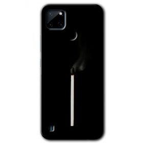Realme C21 Sönmüş Kibrit Baskılı Uyumlu Silikon Kılıf