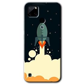 Realme C21 Space Smoke Baskılı Uyumlu Silikon Kılıf