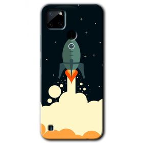 Realme C21 Space Smoke Baskılı Uyumlu Silikon Kılıf