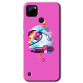 Realme C21 Uzay Başlığı Baskılı Uyumlu Silikon Kılıf
