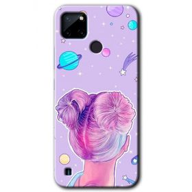 Realme C21 Uzaylı Kız Baskılı Uyumlu Silikon Kılıf