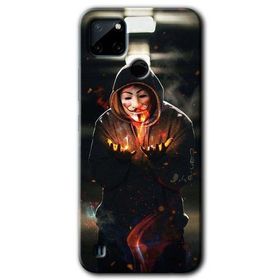 Realme C21 V for Fire Baskılı Uyumlu Silikon Kılıf
