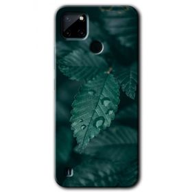 Realme C21 Yağmurlu Yaprak Baskılı Uyumlu Silikon Kılıf