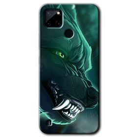 Realme C21 Yeşil Kurt Baskılı Uyumlu Silikon Kılıf