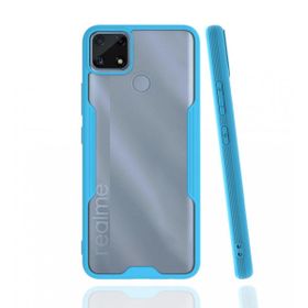 Realme C25 Platin Silikon Mavi Kılıf
