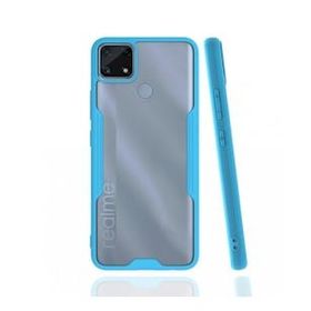 Realme C25 Platin Silikon Mavi Kılıf