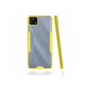 Realme C25 Platin Silikon Sarı Kılıf