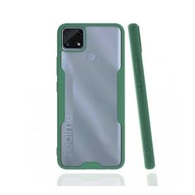 Realme C25 Platin Silikon Yeşil Kılıf