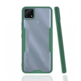 Realme C25 Platin Silikon Yeşil Kılıf