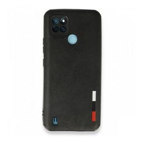 Realme C25Y Loop Deri Silikon Siyah Kılıf