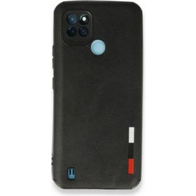 Realme C25Y Loop Deri Silikon Siyah Kılıf