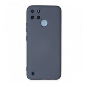 Realme C25Y Nano İçi Kadife Silikon Gri Kılıf