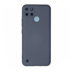 Realme C25Y Nano İçi Kadife Silikon Gri Kılıf