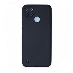 Realme C25Y Nano İçi Kadife Silikon Lacivert Kılıf