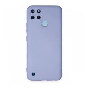 Realme C25Y Nano İçi Kadife Silikon Lila Kılıf