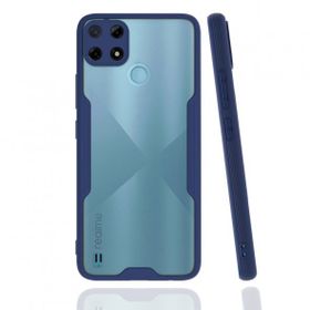 Realme C25Y Platin Silikon Lacivert Kılıf