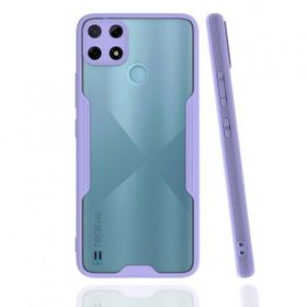 Realme C25Y Platin Silikon Lila Kılıf